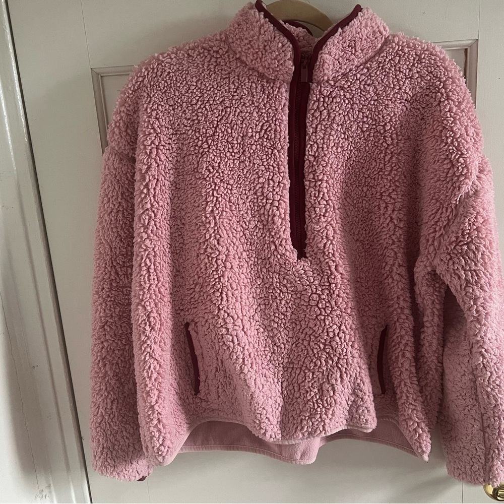 Summersalt Pink Fleece Turtleneck Sweater
